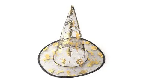 Witch hat. Cap on a white background. Witchcraft and magic. Foto stock