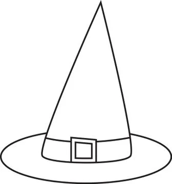 Witch hat cartoon silhouette vector symbol icon design. Beautiful illustratio Illustrazione stock