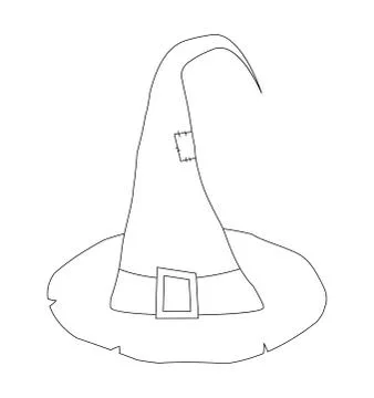 Witch hat cartoon silhouette vector symbol icon design. Beautiful illustratio Stock Illustration