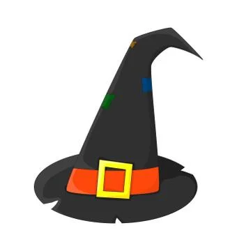 Witch hat cartoon vector symbol icon design. Beautiful illustration isolated  Stock Illustration