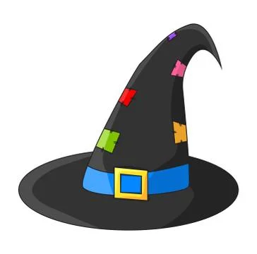 Witch hat cartoon vector symbol icon design. Beautiful illustration isolated  Illustrazione stock