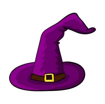 Witch hat cartoon vector symbol icon design. Beautiful illustration isolated  Stock Illustration