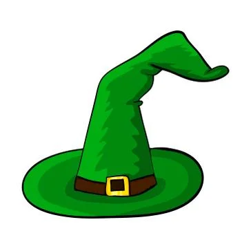 Witch hat cartoon vector symbol icon design. Beautiful illustration isolated  Stock Illustration