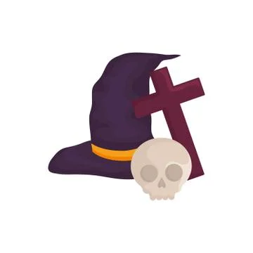 Witch hat design Illustrazione stock