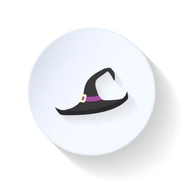 Witch hat flat icon Stock Illustration