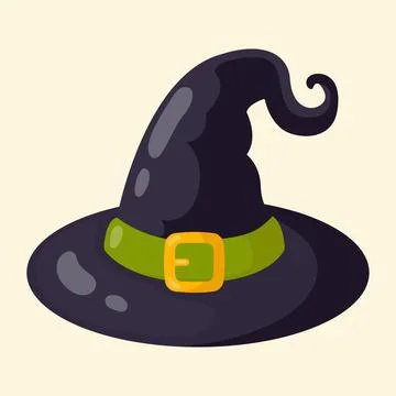 Witch hat. Halloween design. Vector illustration Stock Illustration