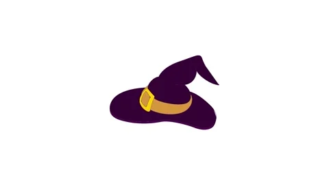 Witch hat icon animation 動画素材 168941076