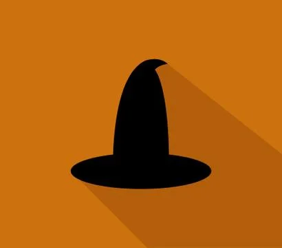 Witch hat icon on white background Stock Illustration