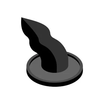 Witch hat isometric isolated. Halloween Vector illustration Stock Illustration