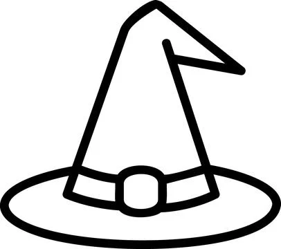 Witch hat magic accessory line icon Stockillustratie
