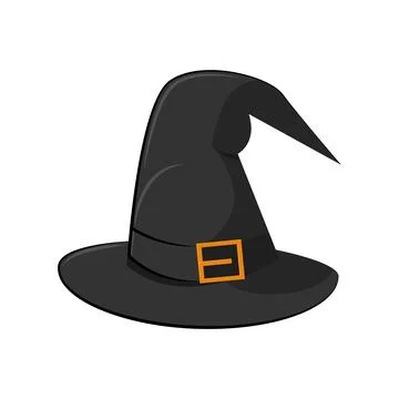 Witch hat. Magic hat. Decorative element for Halloween design. Vector illus.. Stock Illustration
