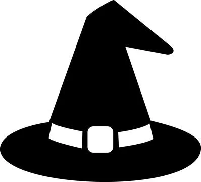 Witch hat magical wizard graphic icon Stock Illustration