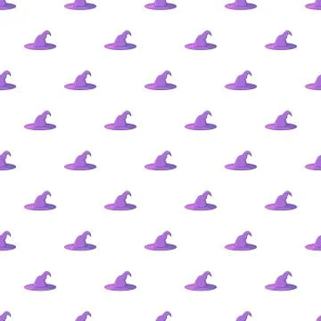 Witch hat pattern, cartoon style Illustrazione stock
