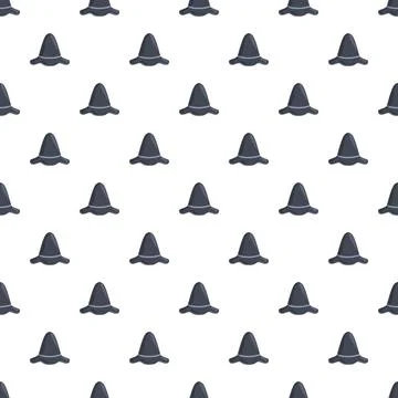 Witch hat pattern for halloween and wizardry concepts Stock Illustration