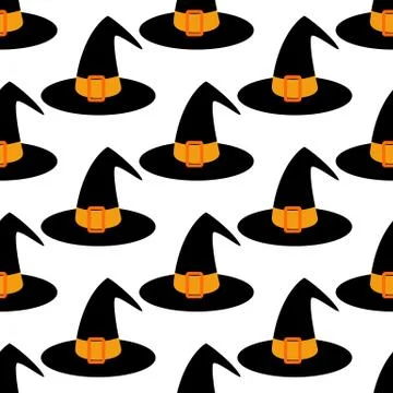 Witch hat pattern Stock Illustration