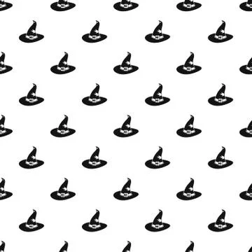 Witch hat pattern, simple style Stock Illustration