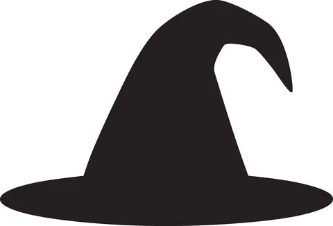 Witch Hat Silhouette Vector Illustration Stock Illustration