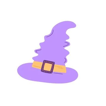 Witch hat with spider and cobweb festive clothes, cute fancy magic accessory Illustrazione stock