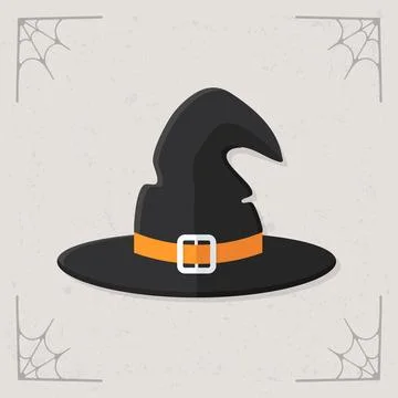 Witch hat vector halloween icon Stock Illustration