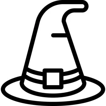 Witch hat Vector Icon Design Illustration Stock Illustration
