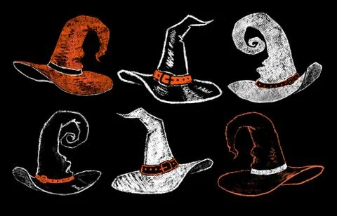 Witch hats collection. Stock Illustration