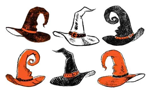 Witch hats. Stock Illustration
