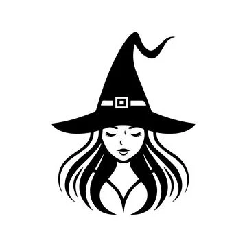 Witch icon or modern line symbol. Vector line art and icon design with bold.. Stock Illustration