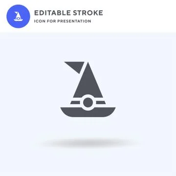 Witch icon vector, filled flat sign, solid pictogram isolated on white, logo イラスト素材