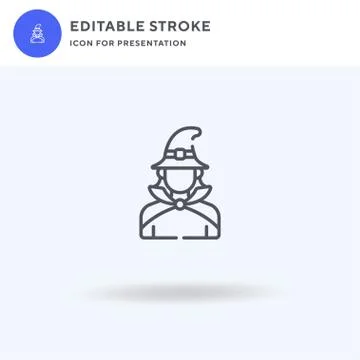 Witch icon vector, filled flat sign, solid pictogram isolated on white, logo イラスト素材