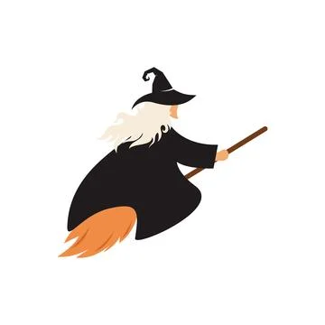 Witch illustration icon Stockillustratie