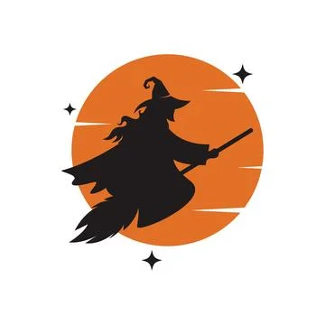 Witch illustration icon Stock Illustration