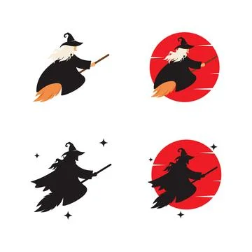 Witch illustration icon Stock-Illustration