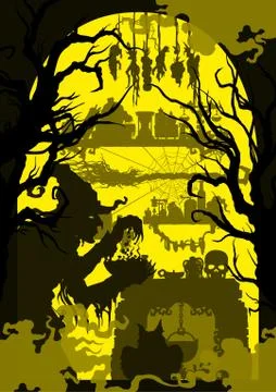 Witch kitchen illustration Stock Illustration