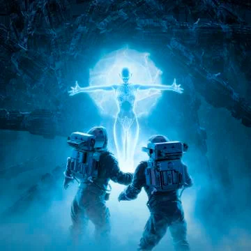 Witch in the mist Ilustração Stock