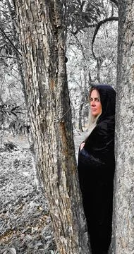 The witch mysterious gaze Stock Photos