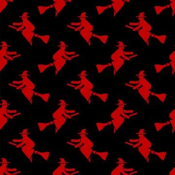 Witch pattern seamless. hag background. hex texture Stock Illustration