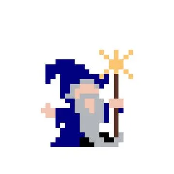 Witch pixel image. vector illustration. 스톡 일러스트