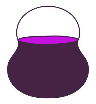 Witch pot, cauldron illustration Stock Illustration