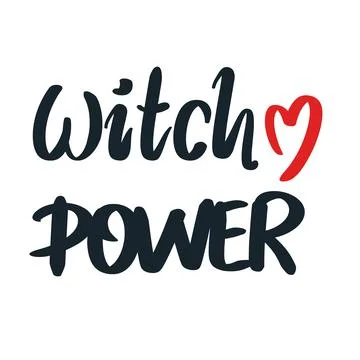 Witch power lettering Stock Illustration