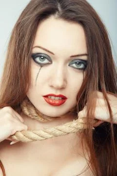 Witch punishment Foto stock