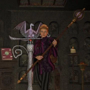 Witch ritual Stock Illustration