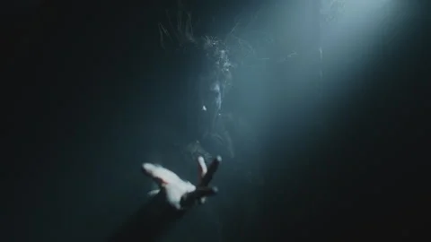 Witch Shadow Voodoo Hand in front of camera Stock-Footage 259902367