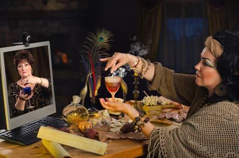 Witch teaches on-line how to make a love-philtre Photos