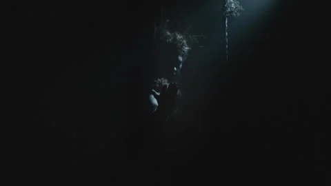 A witch under a spotlight Video stock 259901279