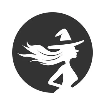 Witch, witch hat  logo icon design Illustrazione stock