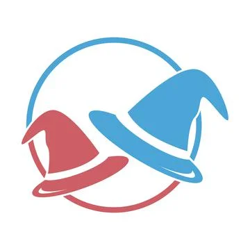 Witch, witch hat  logo icon design Illustrazione stock