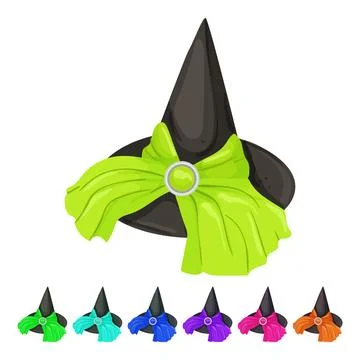 Witch wizard hat cartoon vector graphic Stock Illustration
