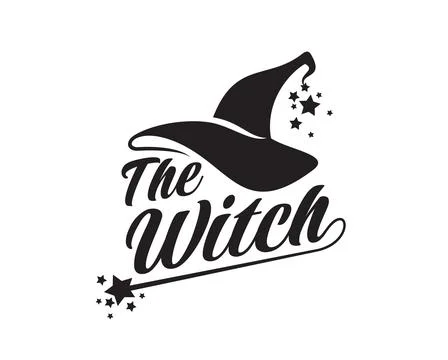 Witch wizard hat icon, magician Halloween headwear Stock Illustration