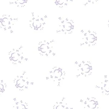 Witchcraft magic glyph seamless pattern Stock Illustration