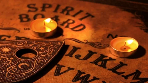 WitchCraft Ouija Board Spirit Game 12 Stock Footage